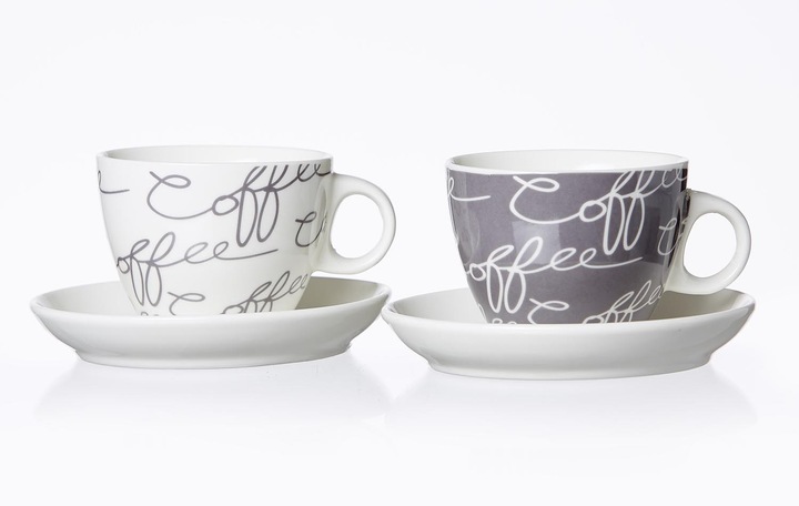 Produktbild Flirt by R&B Cappuccinotasse 'Cornello grey' mit Untere (180 ml, 4 x)
