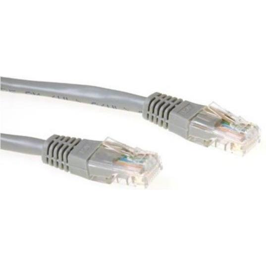 ACT Grey 10 meter U/UTP CAT5E patch cable with RJ45 connectors CAT5E U/UTP GREY 10.00M (U/UTP, CAT5e, 10 m), Netzwerkkab...