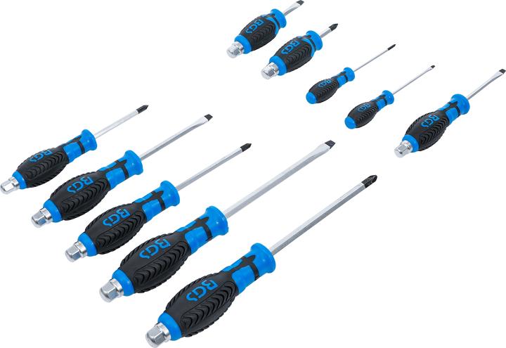 Produktbild BGS Schraubendreher-Satz 10-tlg. (Schlitz, Kreuzschlitz)