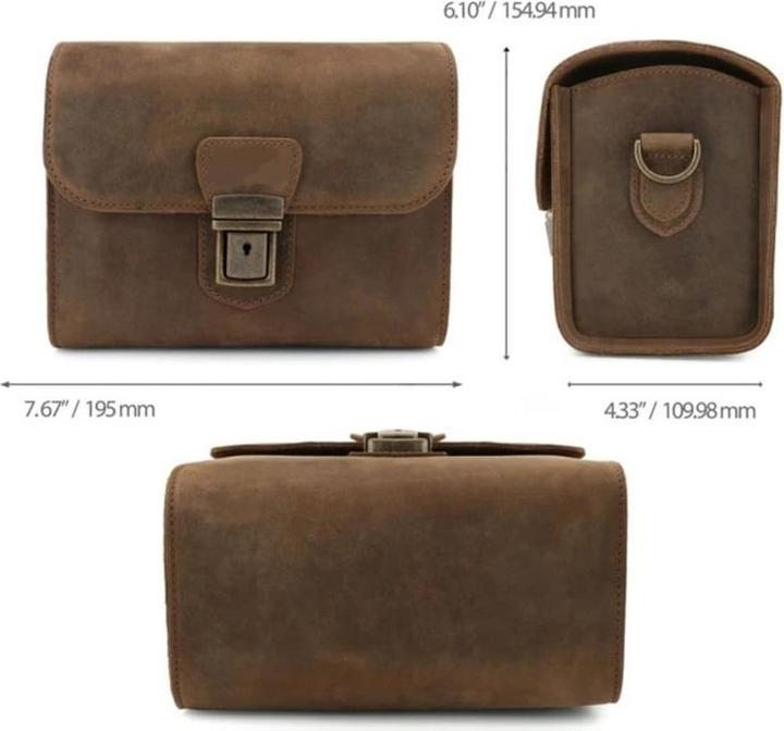 Immagine prodotto Only-Bags.Store Borsa messenger per fotocamera in pelle martellata per fotocamere mirrorless, istantanee e DSLR (Borsa a tracolla per fotocamera)