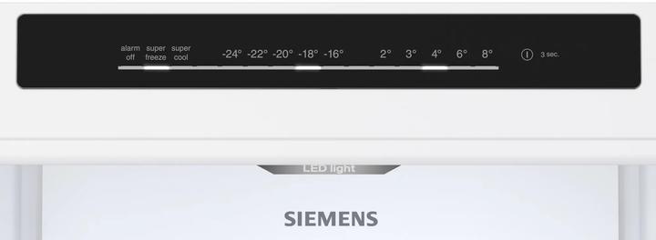 Produktbild Siemens iQ300, free-standing fridge-freezer with freezer at bottom, 186 x 60 cm, Inox-easyclean, MK67KGNIBA (321 l)