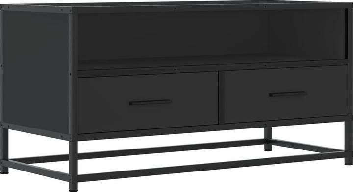 Actual product image vidaXL TV cabinet Lowboard TV cabinet TV table Wood-based material Metal (80 x 34.5 x 40 cm)