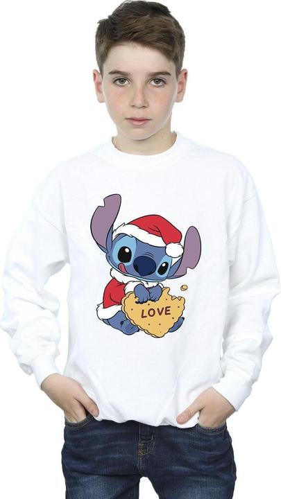 Actual product image Disney Boys Lilo And Stitch Christmas Love Biscuit Sweatshirt (116)