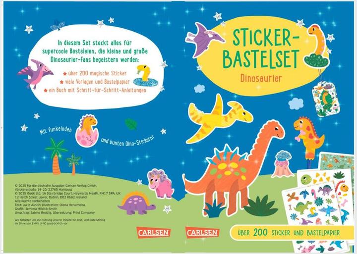 Image du produit Bastelset für Kinder: Sticker-Bastelset: Dinosaurier