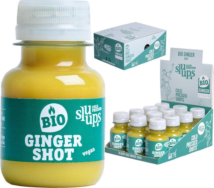 Actual product image Sluups Organic Ginger Shot (24 x 6 cl)