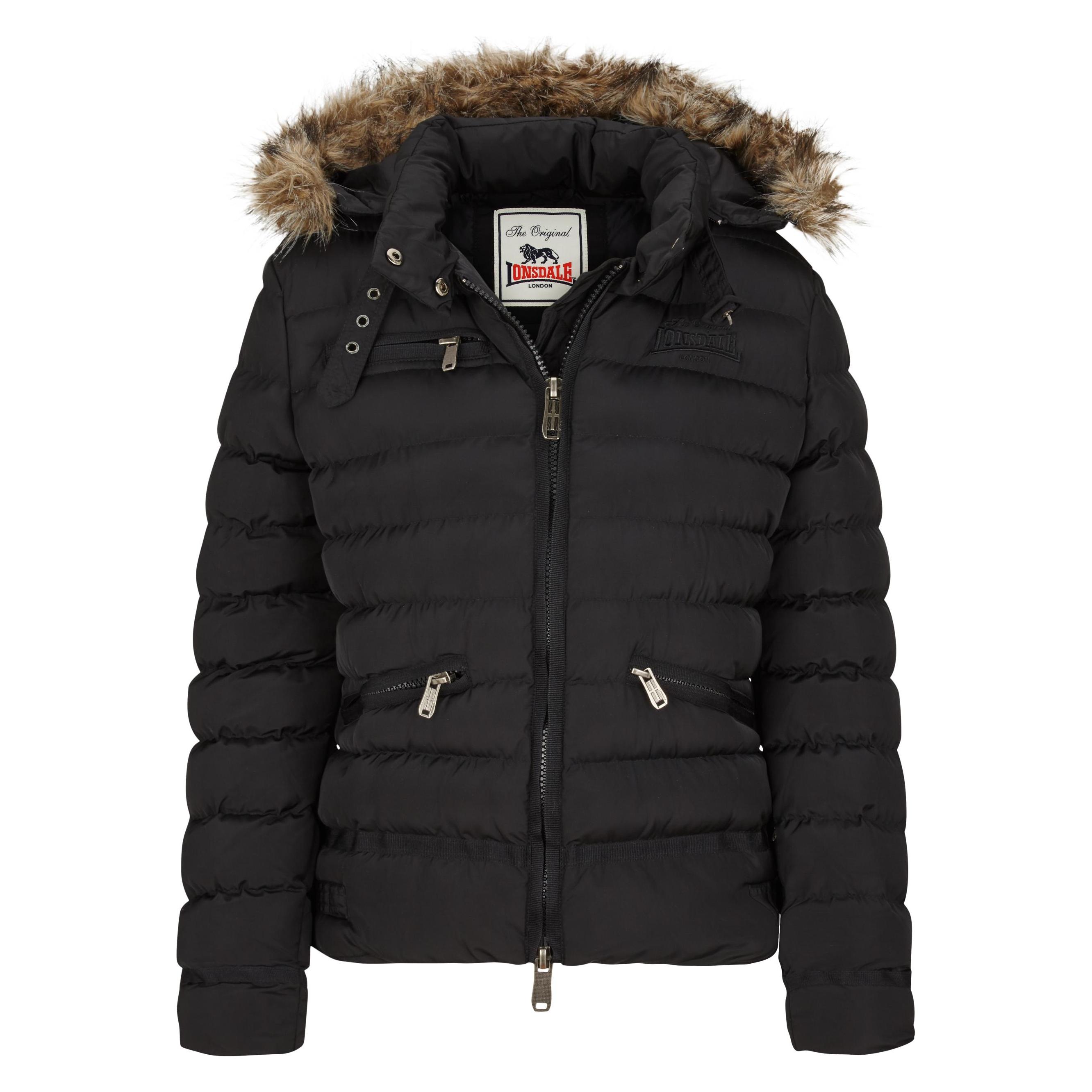 Lonsdale, Damen, Winterjacken, Appledore, Schwarz, (Xs)