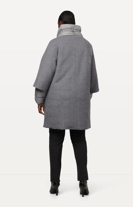 Actual product image Ulla Popken Wool Blend Stand-Up Collar Coat (46, 48)