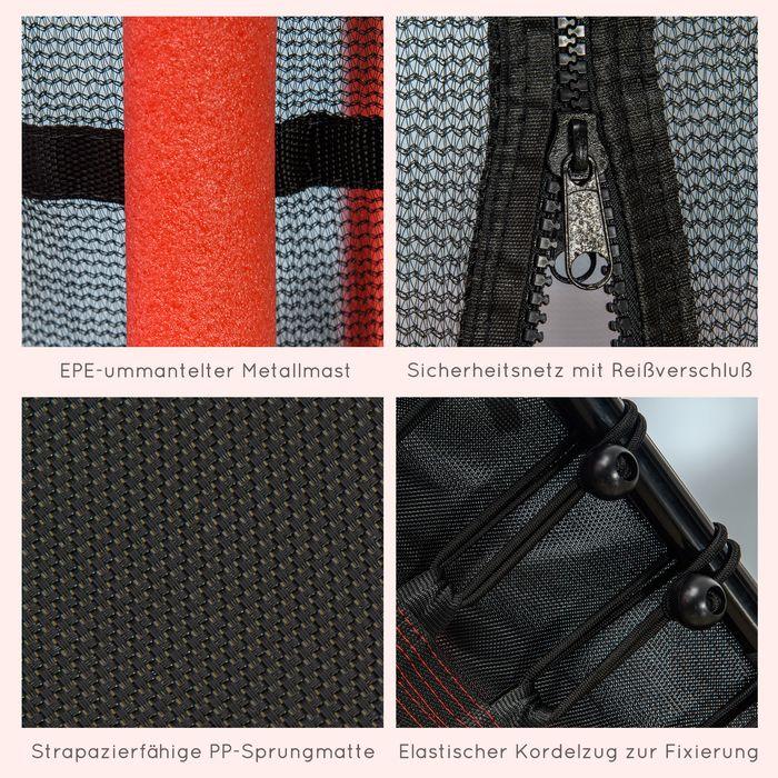 Image du produit Swisshandel24 Kinder Trampolin Ø163,5 cm, Indoor Trampolin, Kindertrampolin bis 50 kg Rot (163.50 cm)