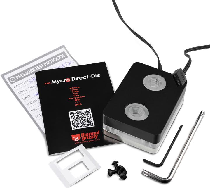 Produktbild Thermal Grizzly Mycro Direct-Die CPU Wasserkühler, RGB - Sockel AM5