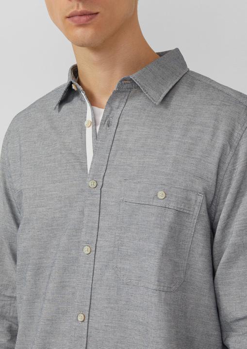 Immagine prodotto s.Oliver Hemd Regular Fit: Gemustertes Langarmhemd mit Kentkragen (S)