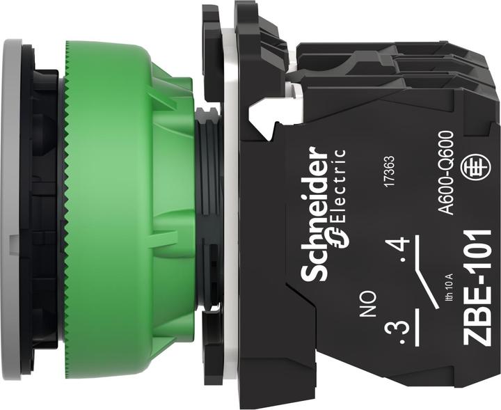 Produktbild Schneider Electric Leuchtdrucktaster kompl Flush Kunstst blau 30mm 230V IP69K