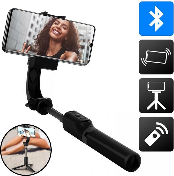 Produktbild Akashi Gimbal Selfie Stick und Klappstativ