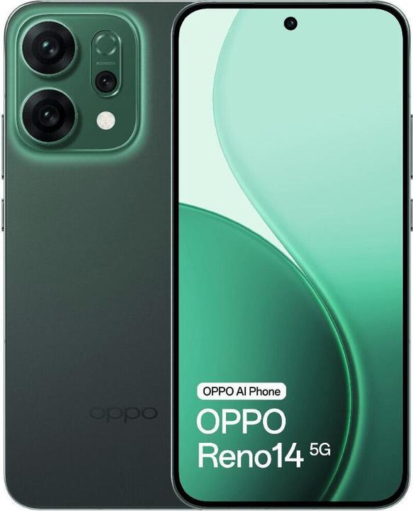Image du produit OPPO RENO 14 5G DS 12+512 VOD GREEN (512 Go, Vert, 6.59", Double SIM, 5G)
