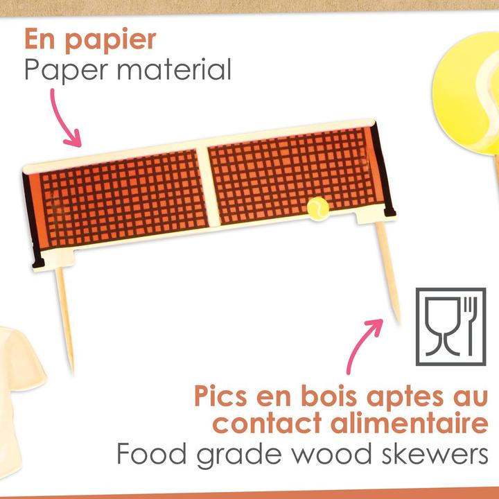 Actual product image ScrapCooking Set of 5 cake decorations with tennis motifs (1 x)