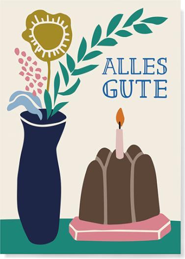 Nobis design Postkarte Gugelhupf Alles Gute