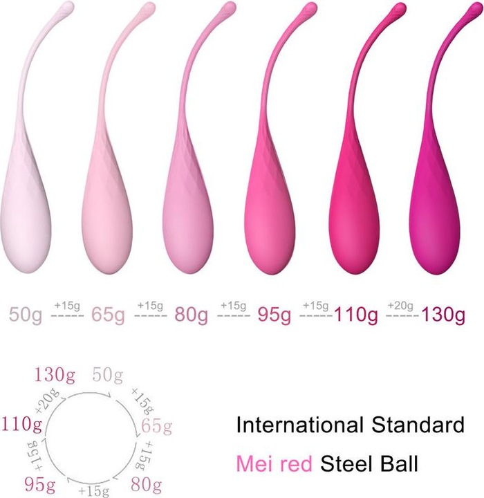 Actual product image Leslie Kegel Fit Pelvic Muscle Training Set 6 pieces (50 -130 g)