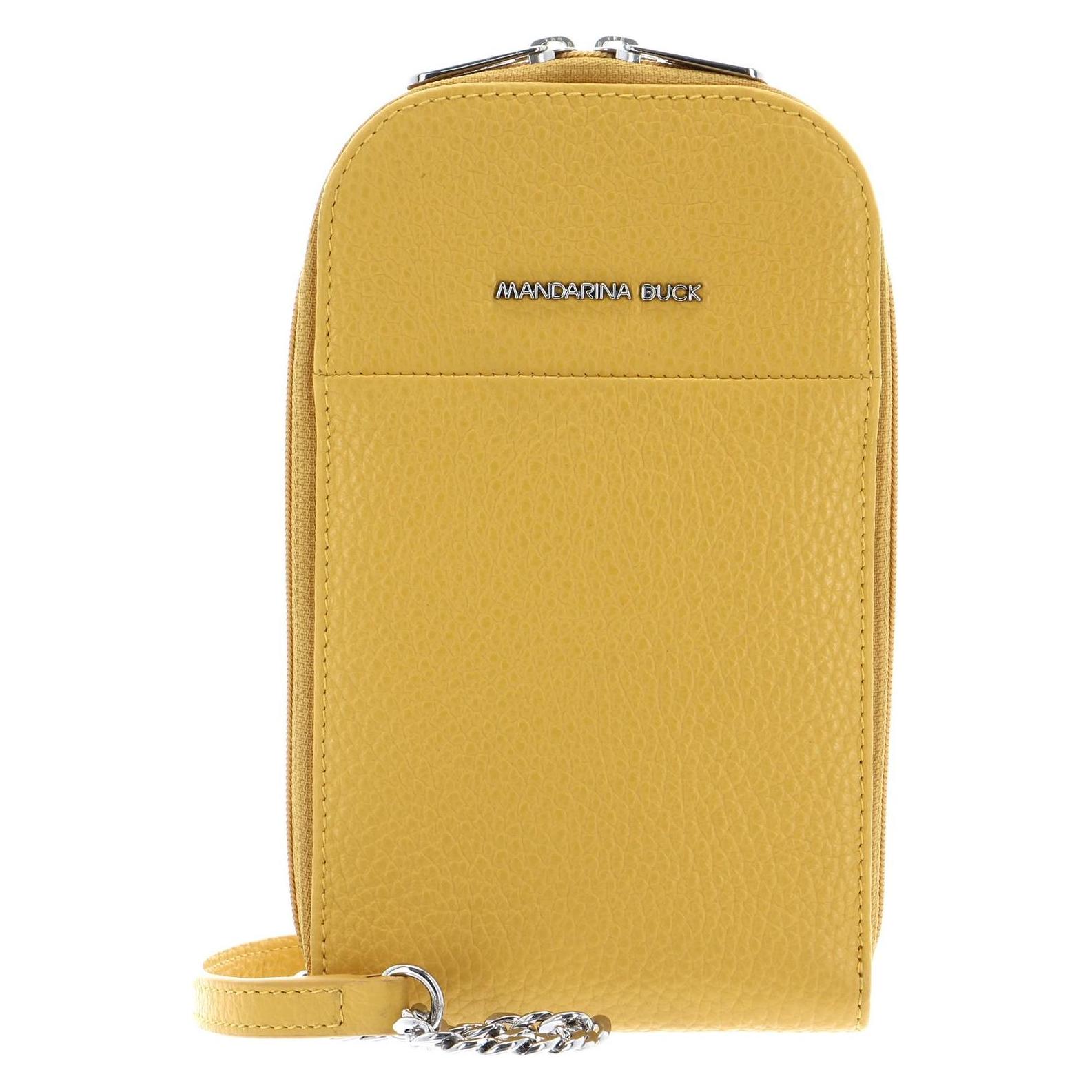 Mandarina Duck, Damen, Handtasche, Mellow Leather Phone Crossbody Bag, Gelb