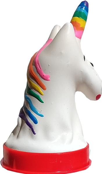 Actual product image Erco Scherzkondom mit Figur «Einhorn» 1 Stück, handbemalt, ohne Gleitmittel, Naturkautschuklatex (1 pcs.)