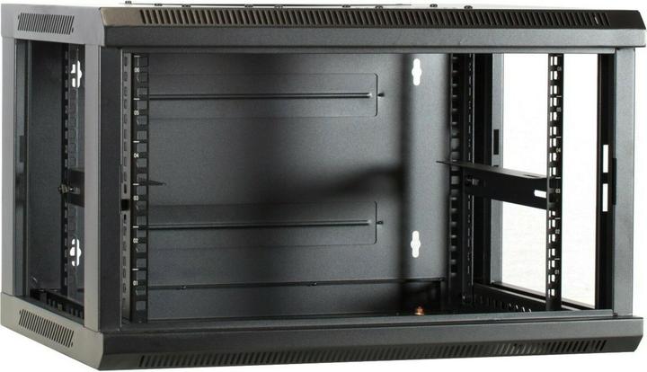 Dsit 6 U server cabinet, wall-mounted housing, with glass door (WxDxH) 600 x 450 x 367 mm (6 RU, 19 inch rack)