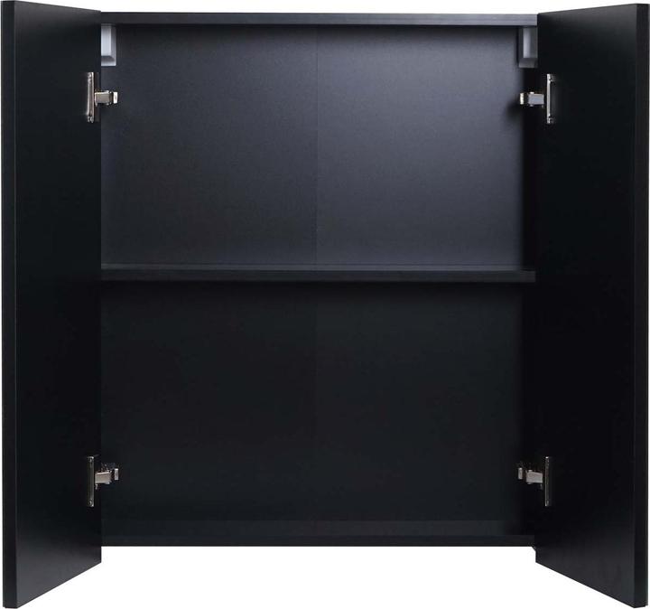 Image du produit Mendler Armoire de toilette HWC-B19b, haute brillance 70x60x16cm, noir (70 x 60 x 16 cm)