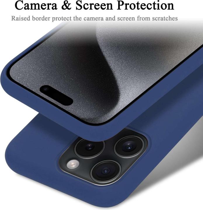 Actual product image Cadorabo Bumper Case for Apple iPhone 15 PRO MAX TPU Liquid Silicone Cover for Apple iPhone 15 PRO MAX (Apple iPhone 15 Pro Max)