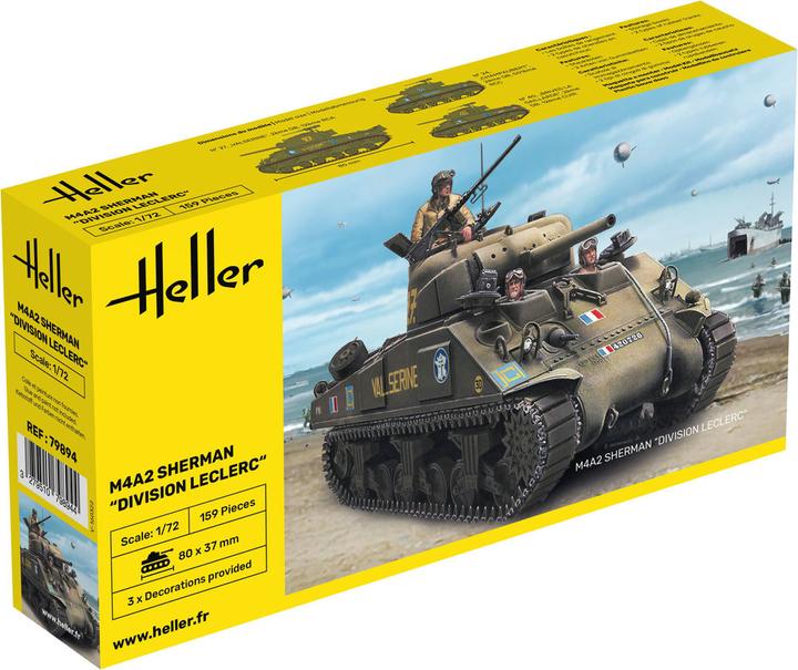 Actual product image Heller M4A2 Sherman "Division Leclerc" (deco.FR