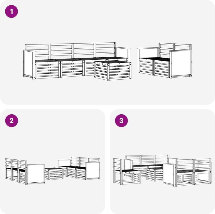 Produktbild vidaXL Outdoor-Sofa