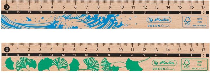 Herlitz Ruler GREENline 17 cm (17 cm, Wood)