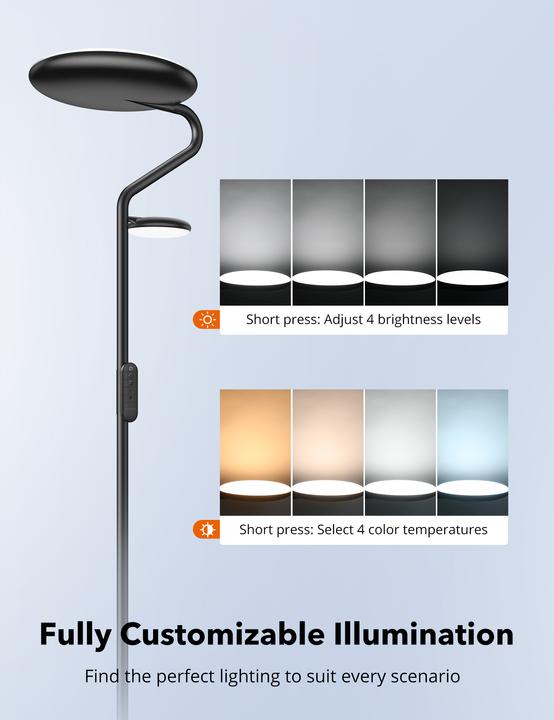 Produktbild Taotronics TT-DL072 Stehlampe weiss 10 W (500 lm)