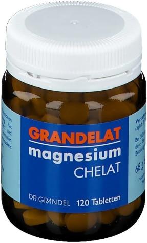Produktbild Grandelat Magnesium Tabletten Chelat (120Stk) (120 Stück, Tabletten, 162 g)