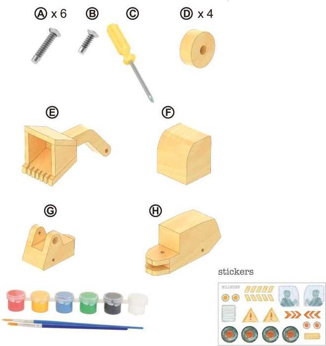 Produktbild Egmont Bausatz Holz Planierraupe