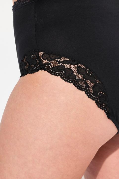 Produktbild Ulla Popken Maxislips, 3er-Pack, High Waist, Spitze, OEKO-TEX (54)