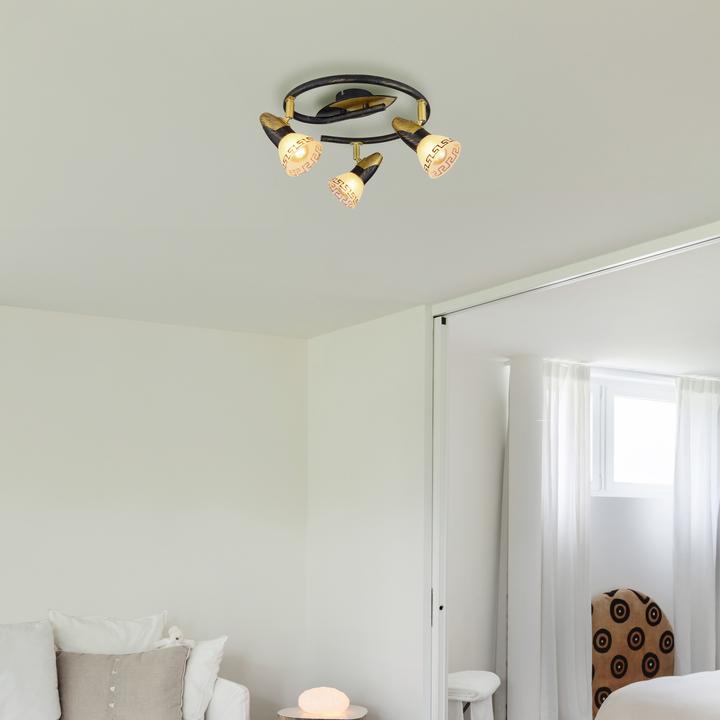 Image du produit Globo Projecteur NOVARA, patiné or, 5449-3 (E14)