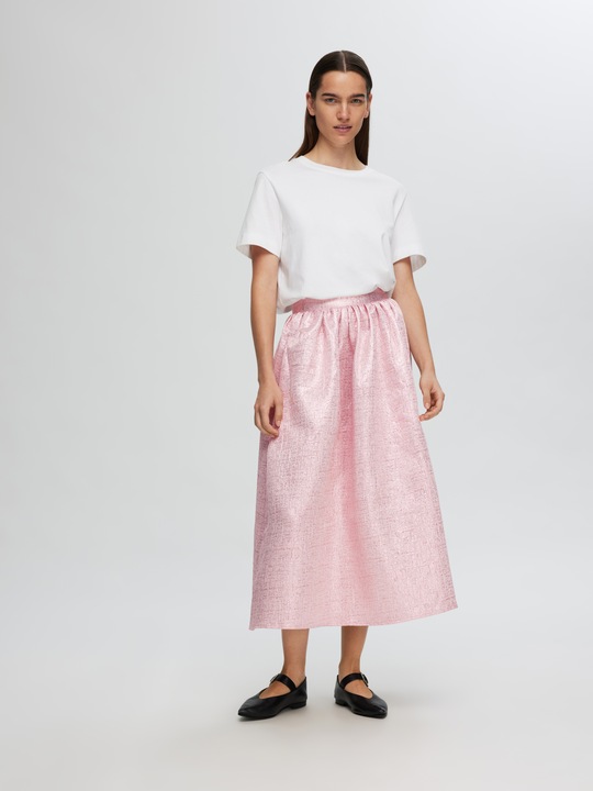 Actual product image Selected Femme Metallic Jacquard Maxi Skirt (34)