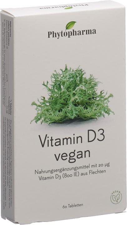 Phytopharma Vitamin D3 Tablette vegan (60 pièce(s), Cachets, 24 g)