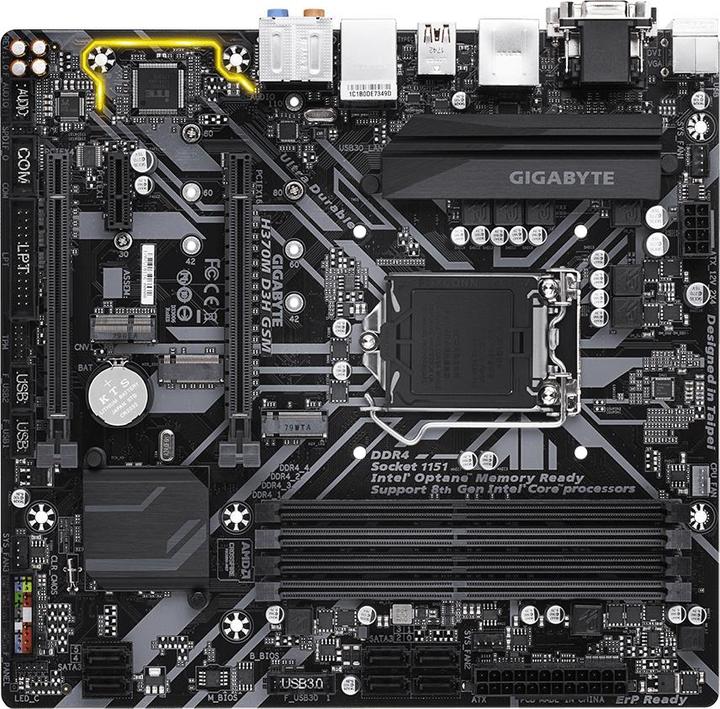 Actual product image Gigabyte H370M D3H GSM S1151V2 H370 MAT (LGA 1151, Intel H370, mATX)