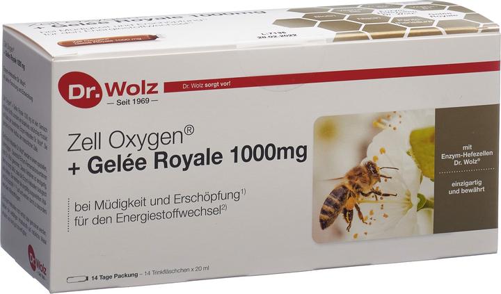 Actual product image Dr. Wolz Cell Oxygen + Royal Jelly 1000mg (14 Piece, Ampoule, 616 g)