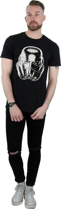 Actual product image Star Wars Mens Stormtrooper Warp Speed Helmet T-Shirt (L)