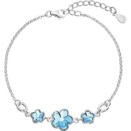 Evolution Group, Armschmuck, Silver bracelet with Swarovskiue crystals 33112.3 (L)