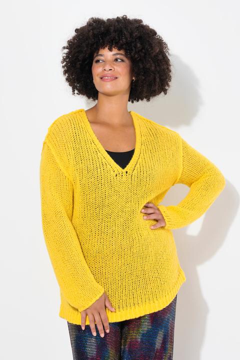 Produktbild Angel of Style Pullover, oversized, Ballonärmel, V-Ausschnitt. (50)