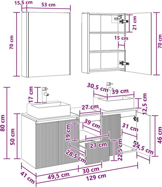 Produktbild vidaXL Badezimmer Set