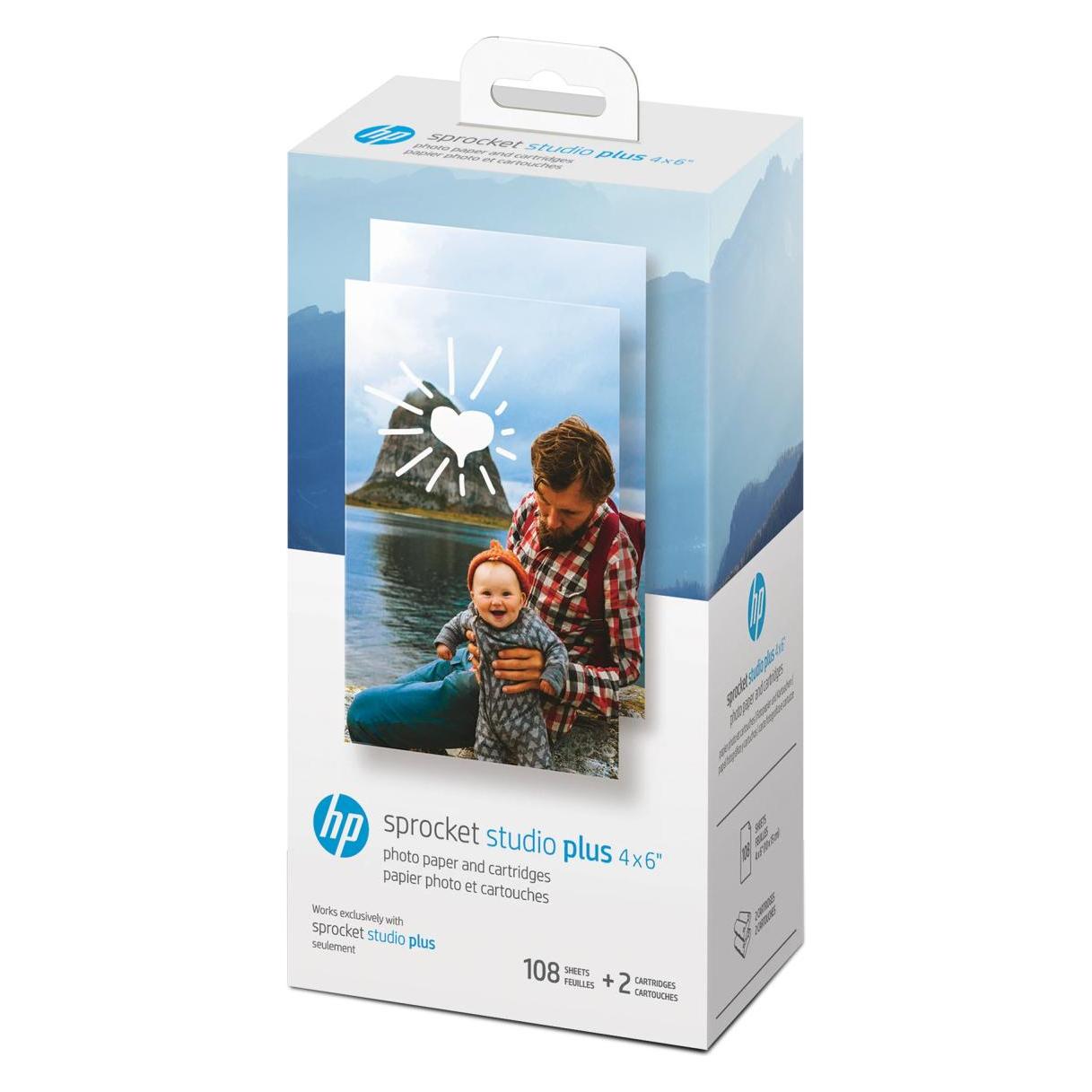 HP Sprocket Studio Plus (150 g/m², 10 x 15 cm), Fotopapier, Weiss