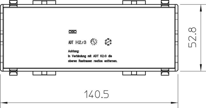 Immagine prodotto OBO Bettermann Coperchio doppio/triplo per modulo adattatore 45 PS trasparente ADT-H