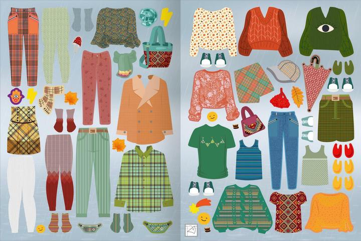 Produktbild Sticker-Anziehpuppen Metallic – Im Herbst