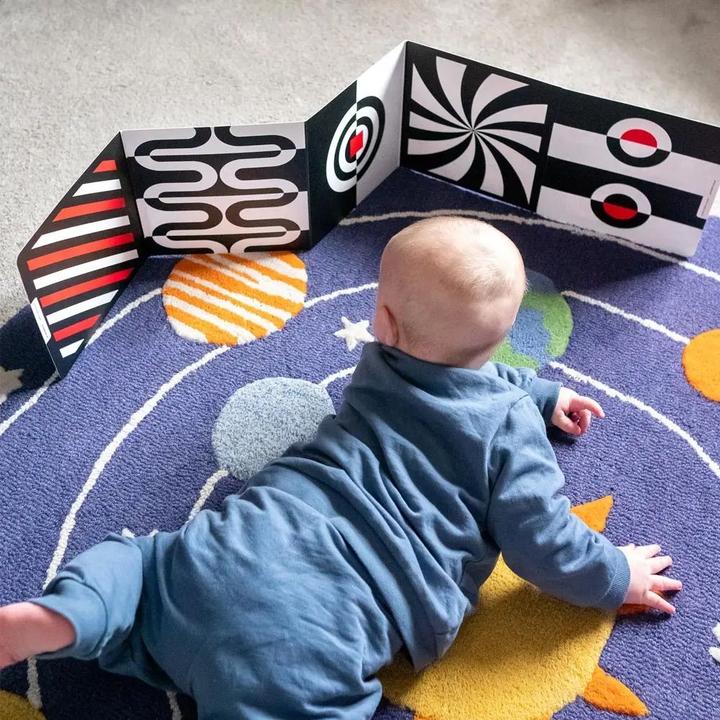 Immagine prodotto Priya & Peanut Reversible Black & White Sensory Board for Newborns – Tummy Time Toy 0+ Months