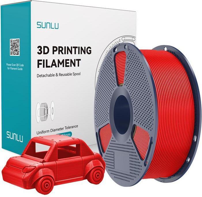 Productafbeelding Sunlu PETG-Filament mit Beschichtung (Rot) (PETG, 1.75 mm, 1000 g)