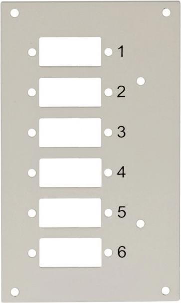 Actual product image EFB Elektronik Fibre-optic patch panel for top-hat rail (DIN), tamper-proof. Front panel for 6x SC duplex sockets