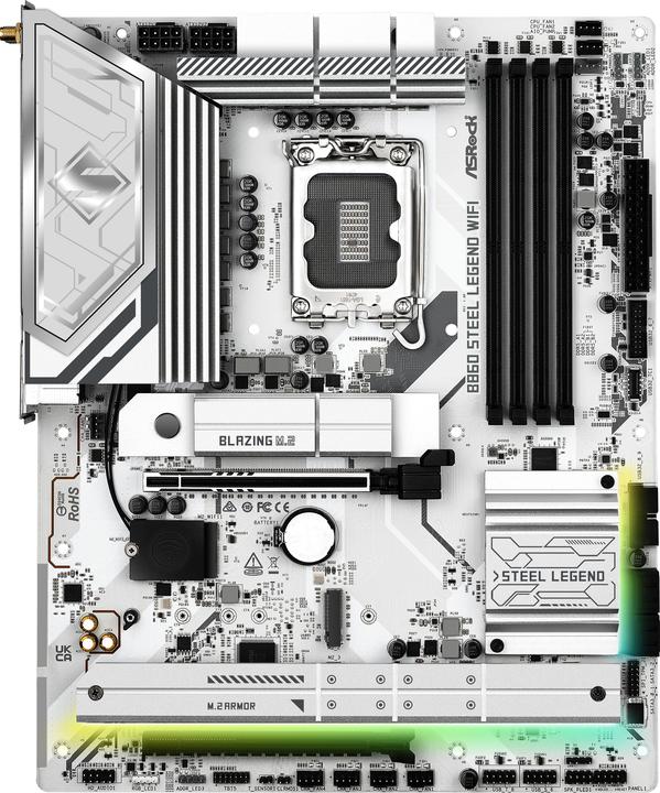 Image du produit AsRock B860 Steel Legend WiFi DDR5 Intel S retail (LGA 1851, Intel B860, ATX)