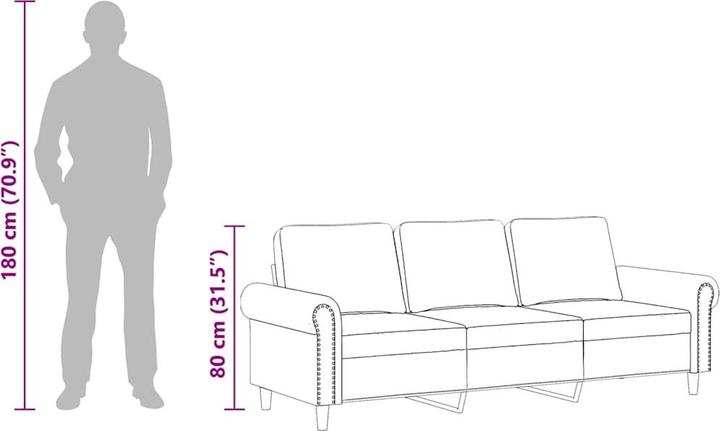 Produktbild vidaXL 3-Sitzer-Sofa (3-Sitzer)
