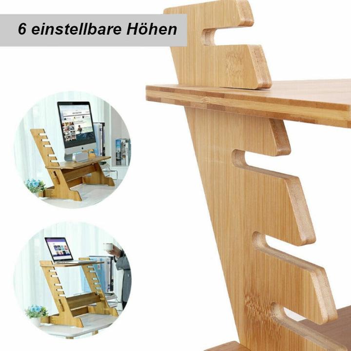Immagine prodotto Hermex Scrivania ergonomica Tavolo per laptop rialzato Postazione di lavoro mobile in piedi